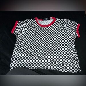 Riot queen checkered cropped shirt. Size XL